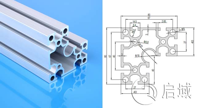 國標8840GZ圓弧轉角鋁型材 國標8840GZ圓弧轉角鋁型材