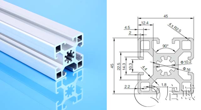 歐標4545D重型鋁型材 歐標4545D重型鋁型材