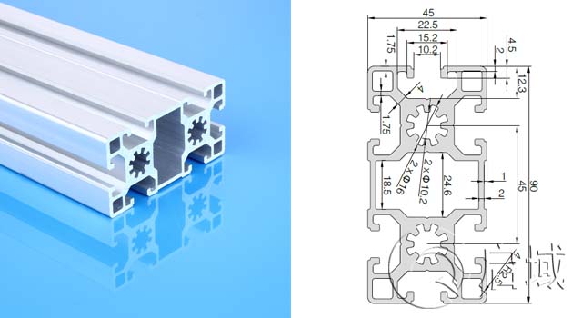 歐標4590B標準型鋁型材 歐標4590B標準型鋁型材