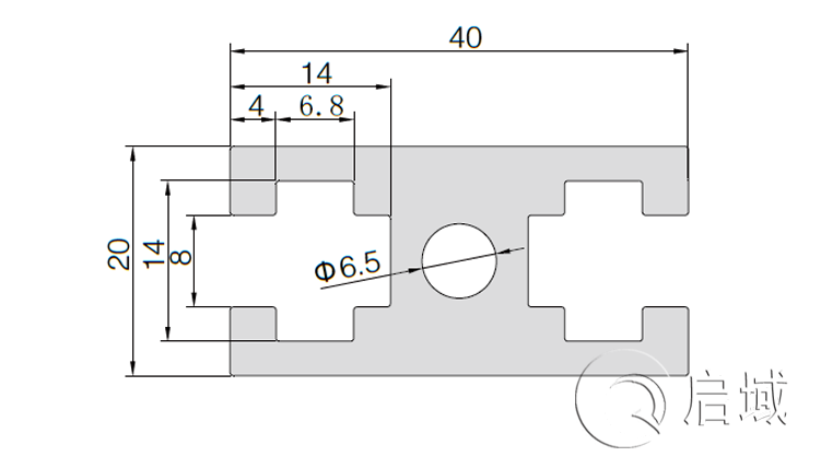 鋁型材 QY-8-2040G.2 鋁型材 QY-8-2040G.2