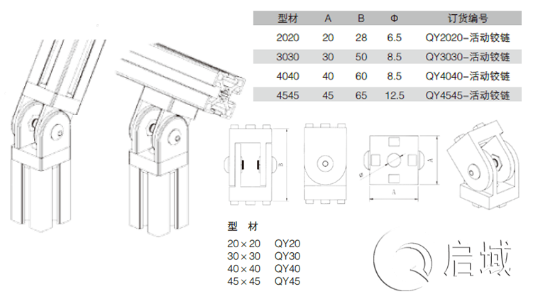 鋁型材活動鉸鏈 鋁型材活動鉸鏈