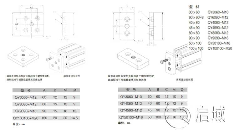 端麵連接板 端麵連接板