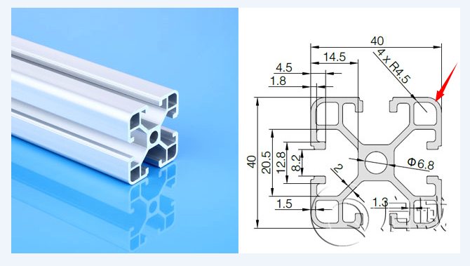 4040歐標圓角鋁型材 4040歐標圓角鋁型材